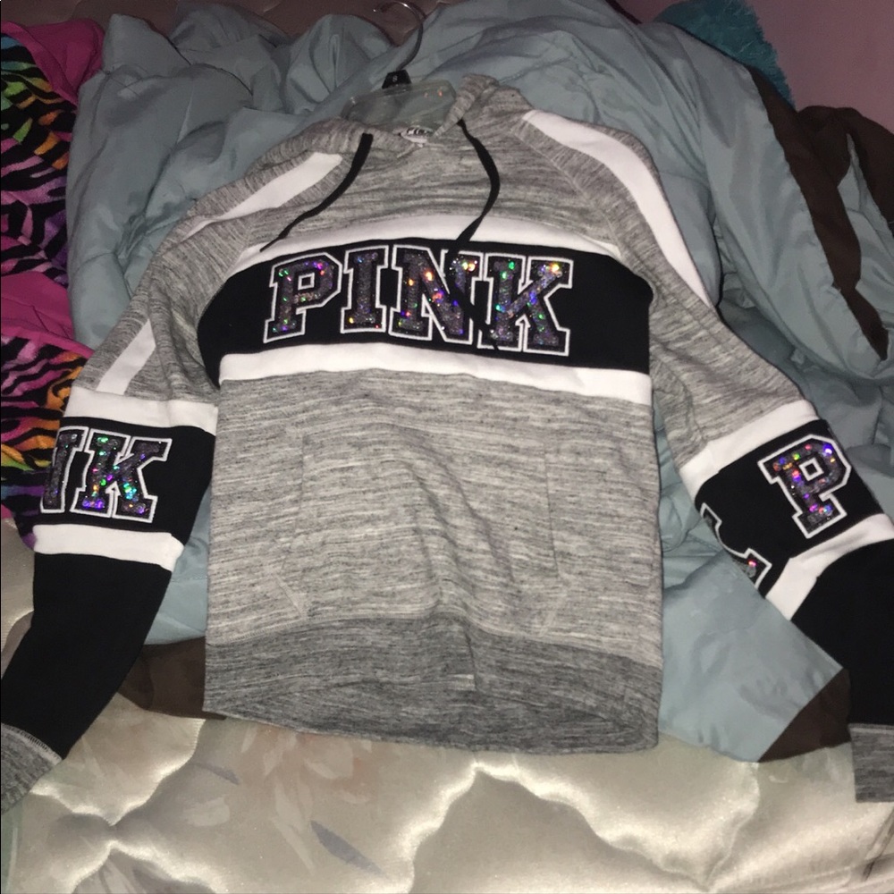 PINK hoodie.